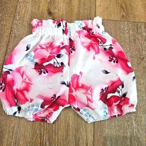 Pink flowers shorts